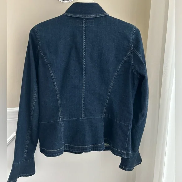 Lauren Ralph Lauren size 6 Peplum Denim Jacket - Picture 14 of 16